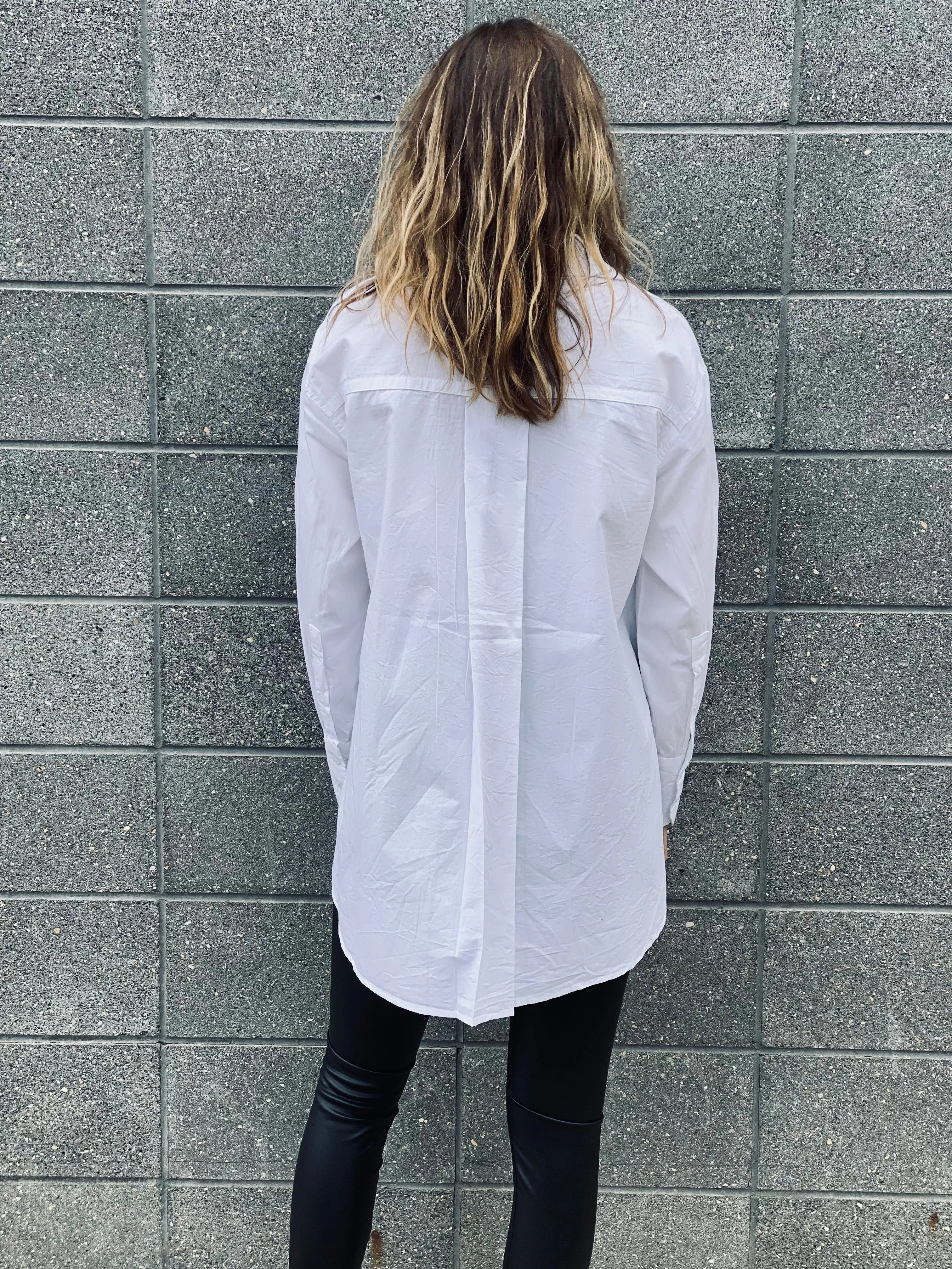 ADDISON OVERIZED POPLIN BUTTON-UP