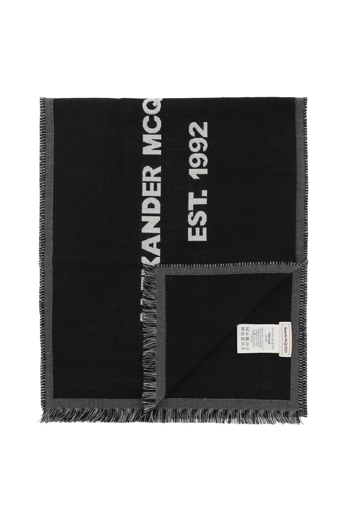 Alexander Mcqueen Mcqueen Graffiti Oversized Scarf