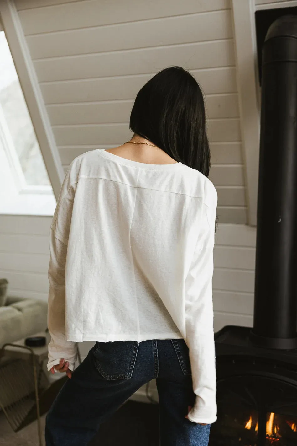 Ally Oversized Top in Cream - FINAL SALE