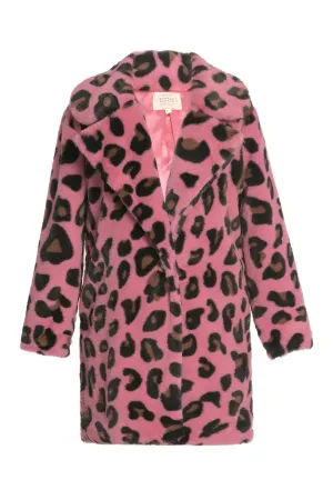 Animal Print Faux Fur Coat (A37105)