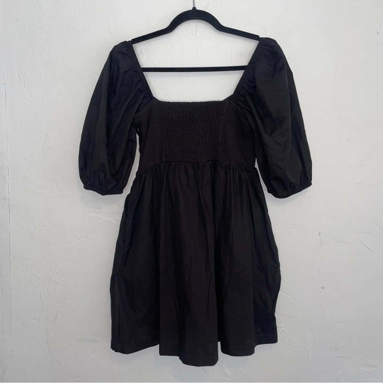 Anthropologie Maeve Sweetheart Puff Sleeve Babydoll Mini Dress (XS) - (Small)