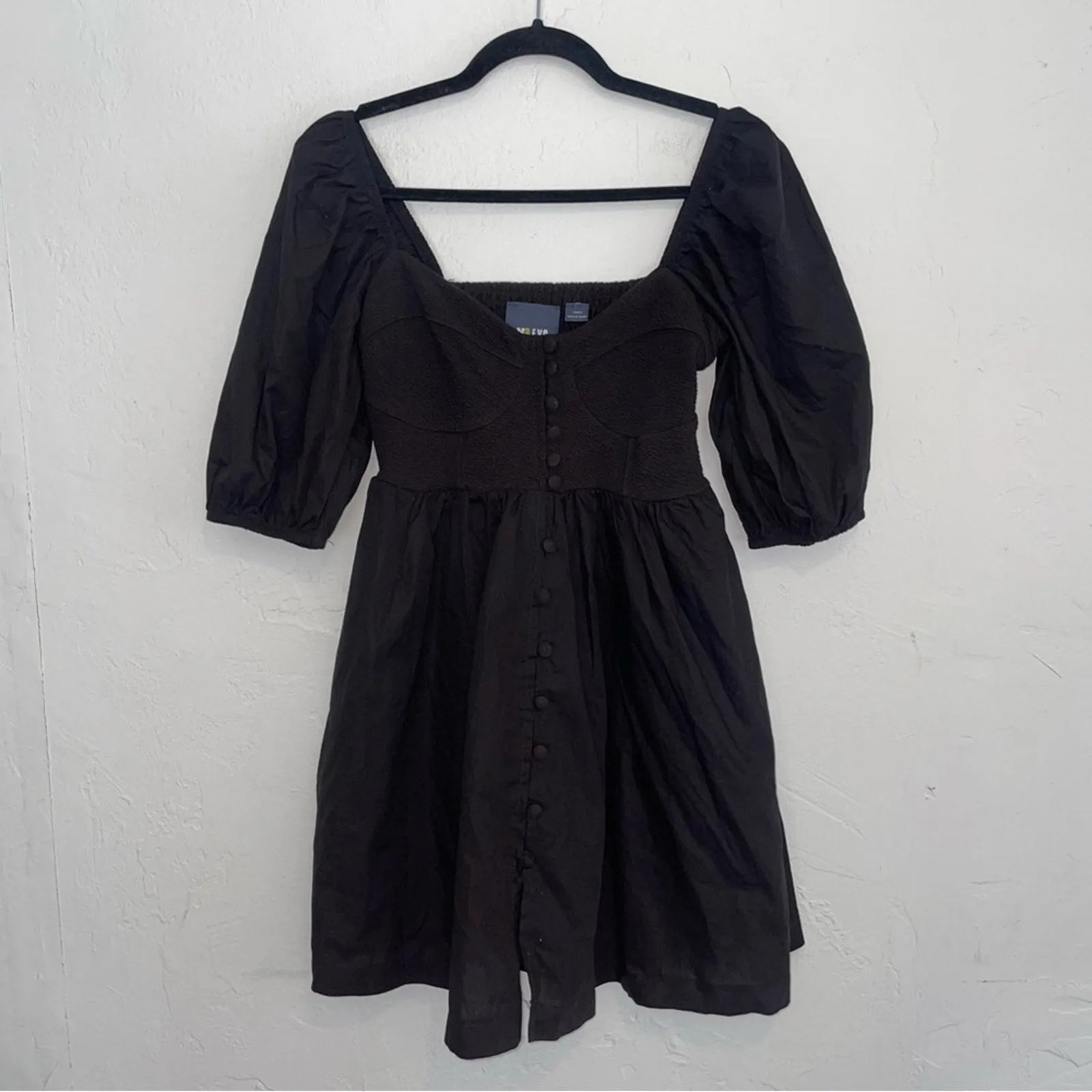 Anthropologie Maeve Sweetheart Puff Sleeve Babydoll Mini Dress (XS) - (Small)
