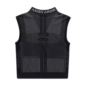 aries base layer crop top (black)