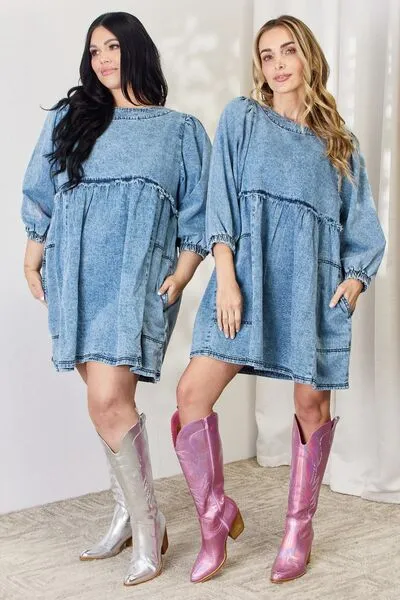 Babydoll Denim Dress