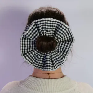 Black Gingham Scrunchie