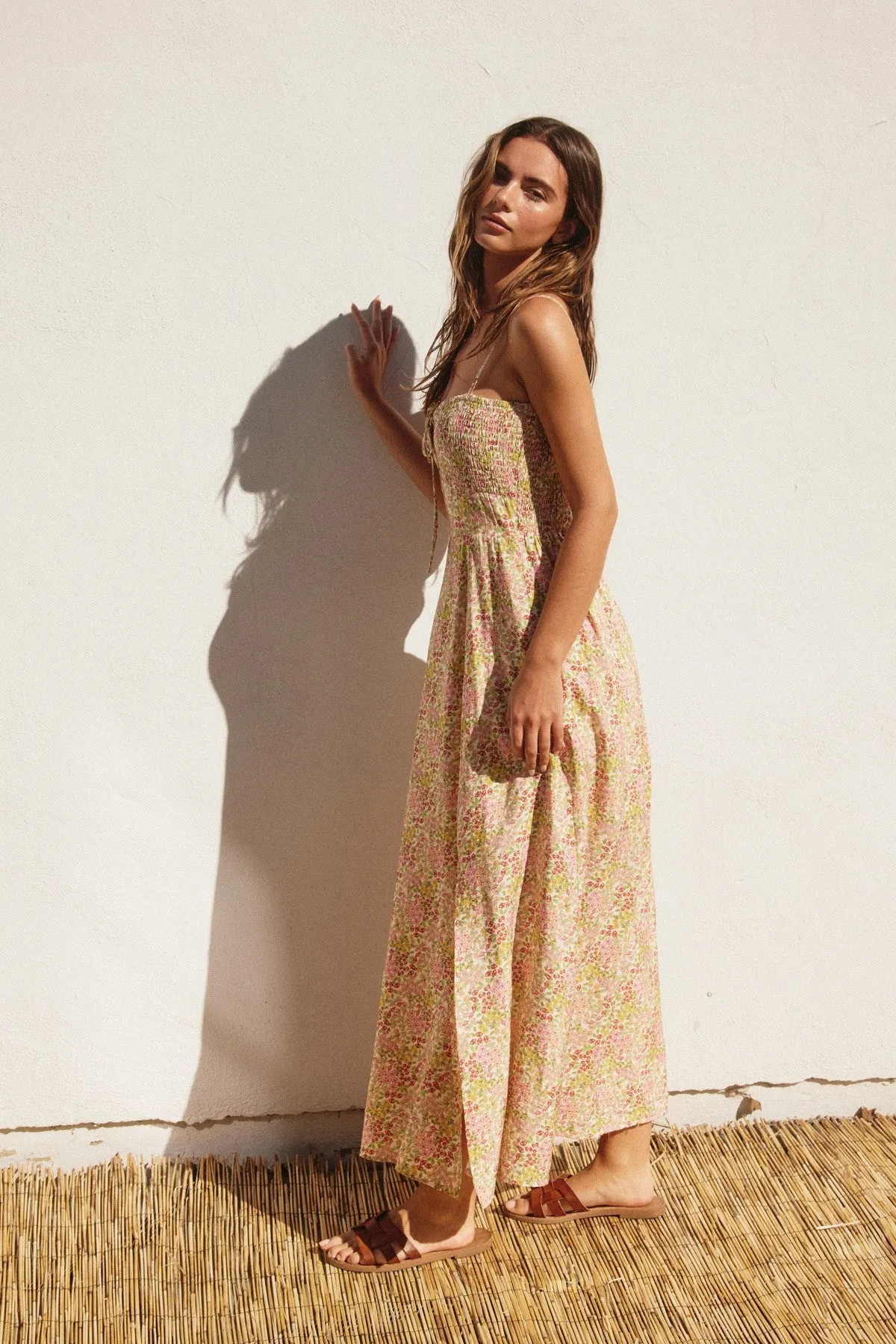 Blooming Smocked Maxi Dress