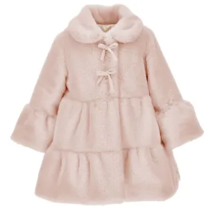 Blush Faux Fur Bow Coat