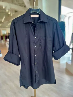 Ca348 Cotton Poplin Shirt - Black