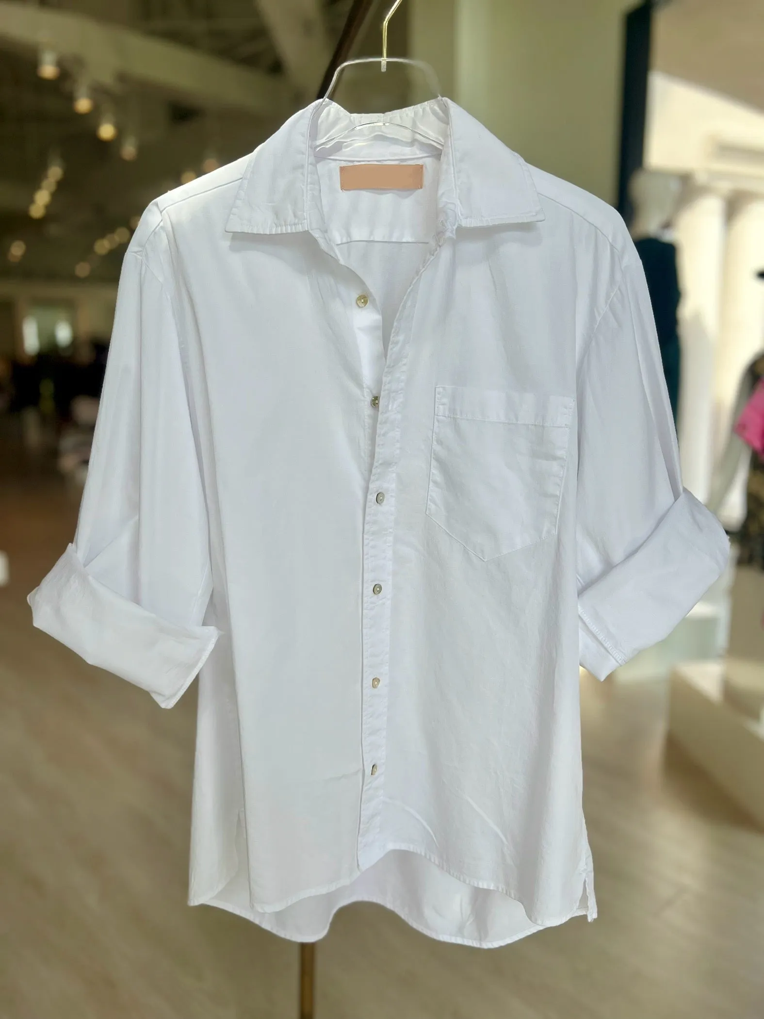 Ca348 Cotton Poplin Shirt - White