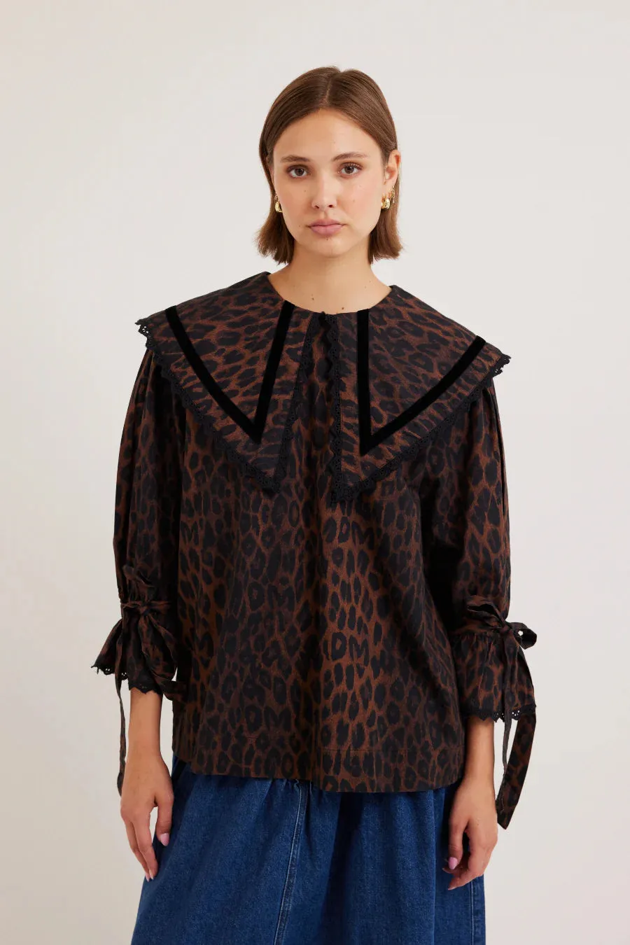 CANDICE LEOPARD BLOUSE