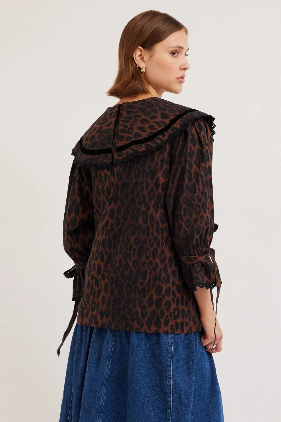 CANDICE LEOPARD BLOUSE
