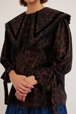 CANDICE LEOPARD BLOUSE
