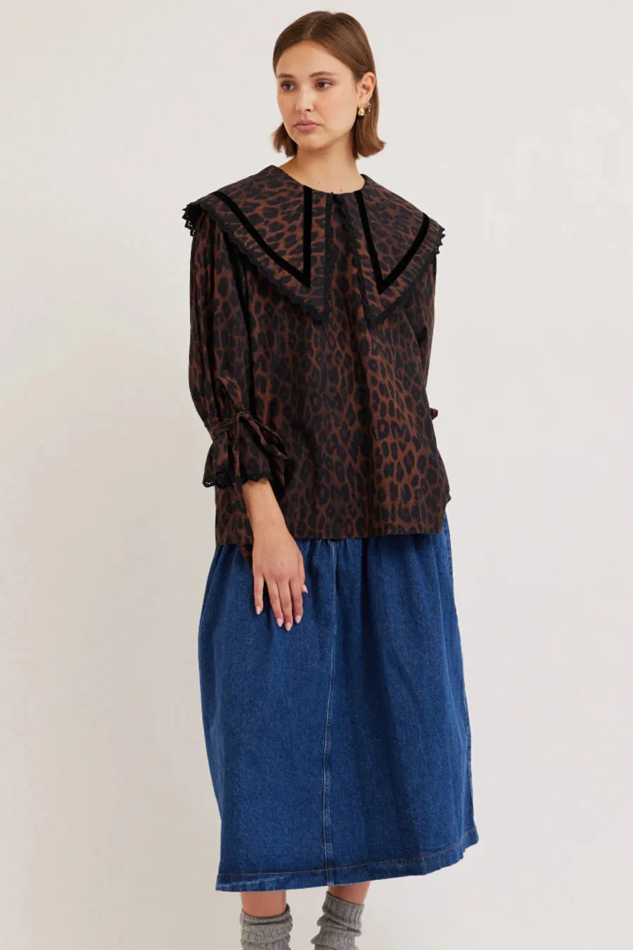 CANDICE LEOPARD BLOUSE