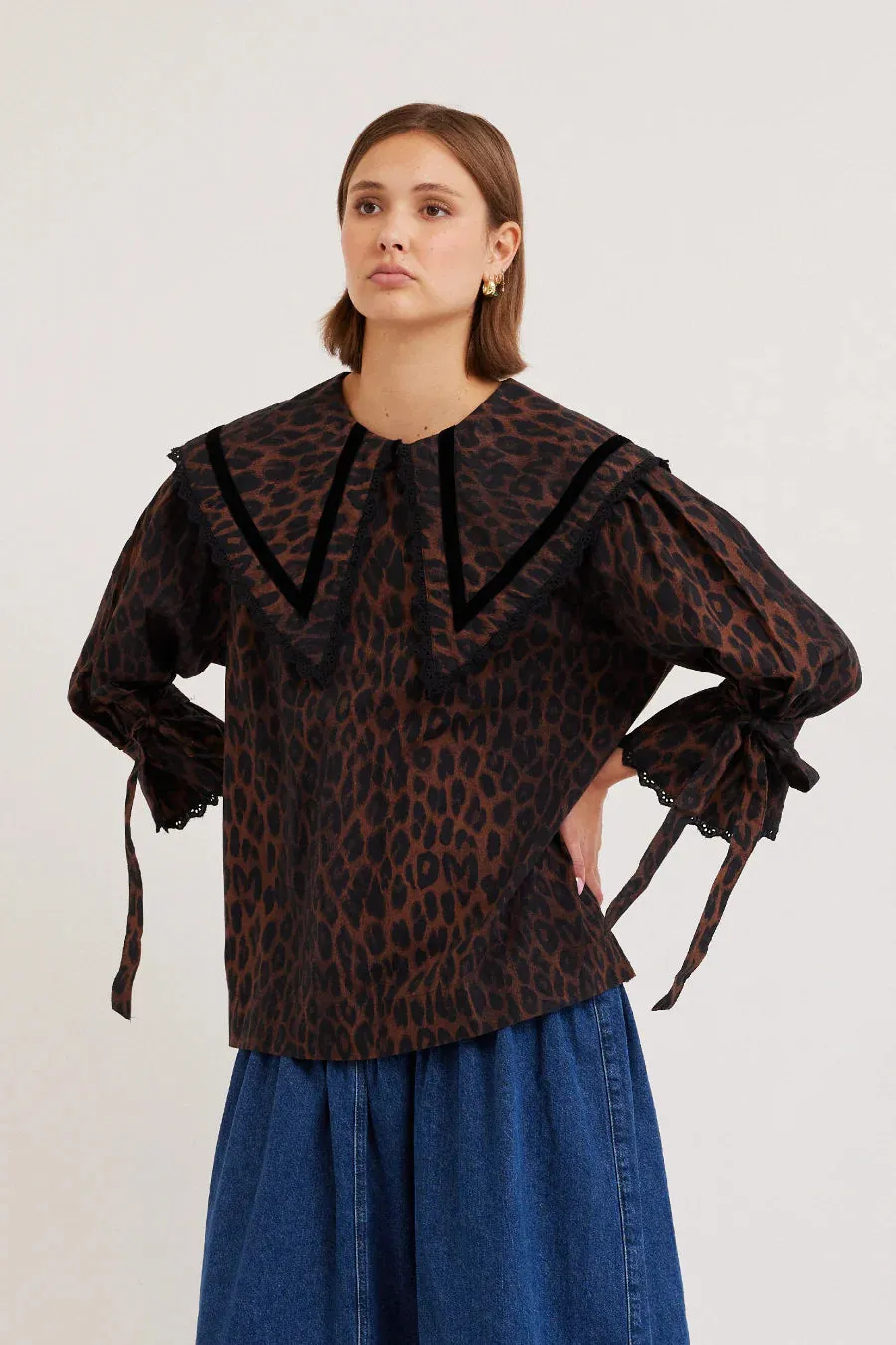 CANDICE LEOPARD BLOUSE