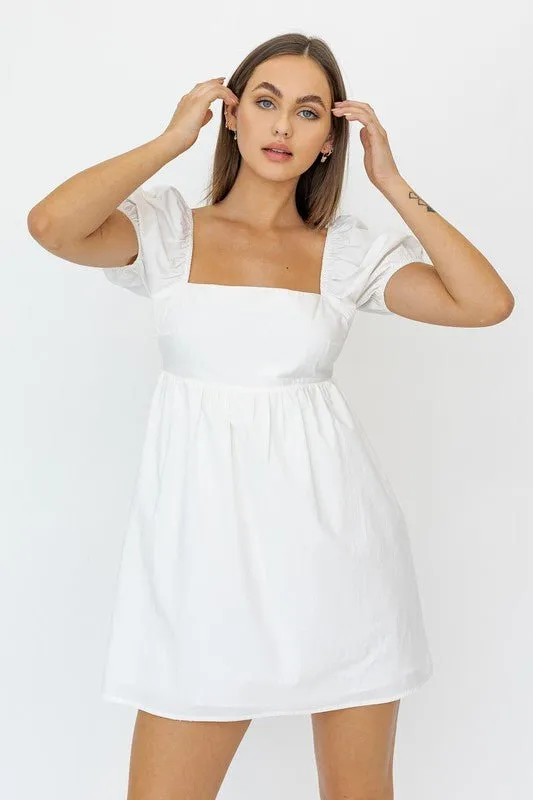 Cheers To Summer Mini Babydoll Puff Sleeve Dress