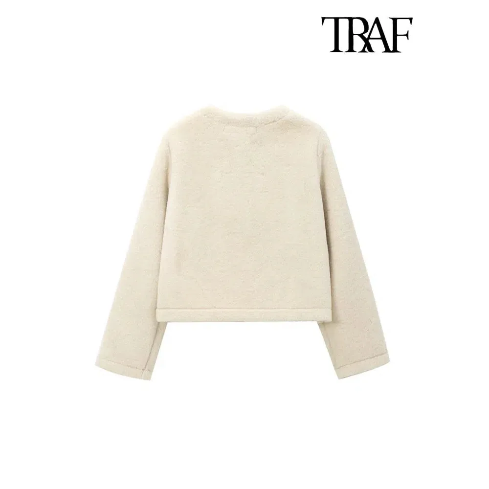 Cozy Chic Long Sleeve Faux Fur Coat for Women, Stylish Toggle Closure, Perfect for Autumn/Winter Fashion