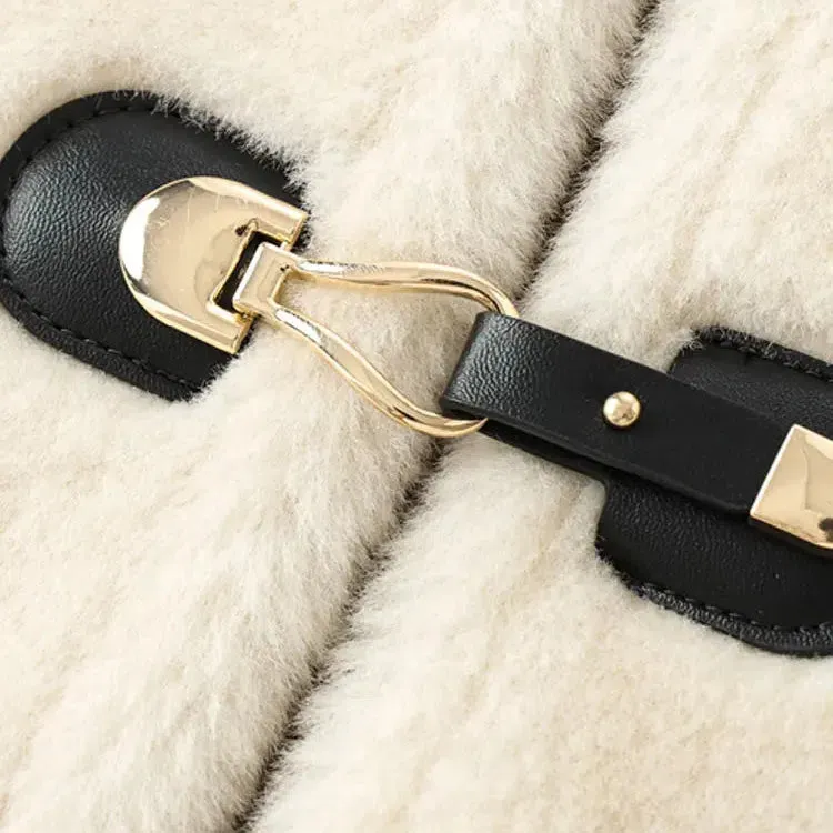 Cozy Chic Long Sleeve Faux Fur Coat for Women, Stylish Toggle Closure, Perfect for Autumn/Winter Fashion