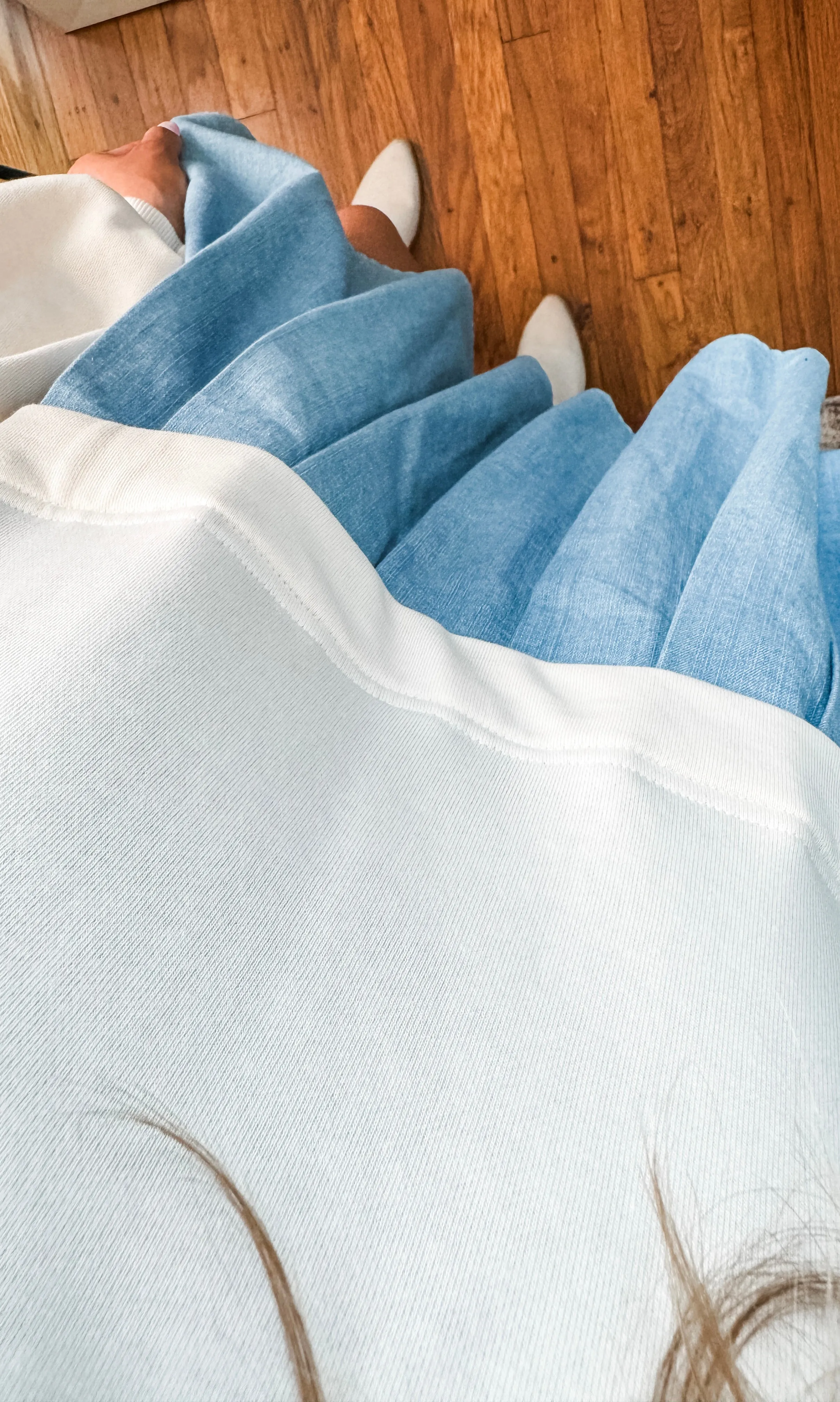Cream Chambray Dress