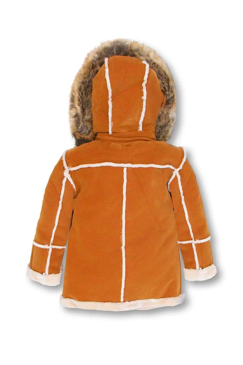 Dakoma-Kids Outerwear Mink Fur-Lined Coat W/Fur Hood-Timber