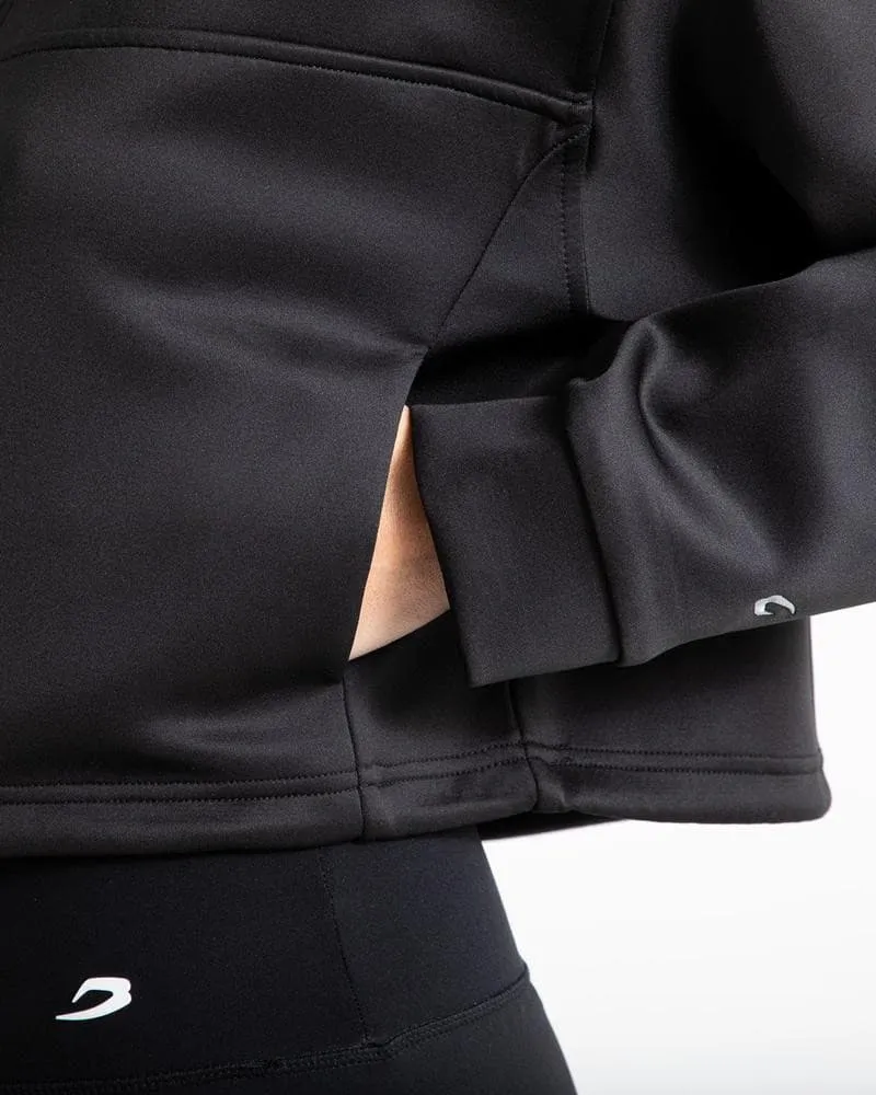 DEL VALLE 1/2 ZIP NEOPRENE TOP - BLACK