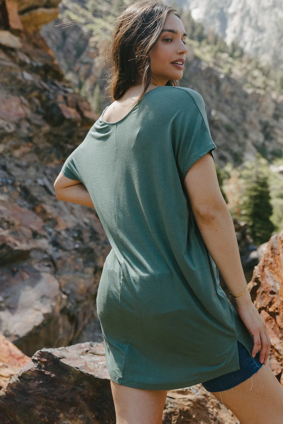 Demi Oversized Top in Sage - FINAL SALE