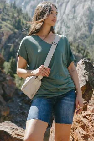 Demi Oversized Top in Sage - FINAL SALE