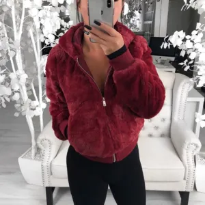 Faux Fur Zipper Coat
