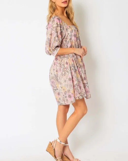 Floral Cotton Babydoll Dress