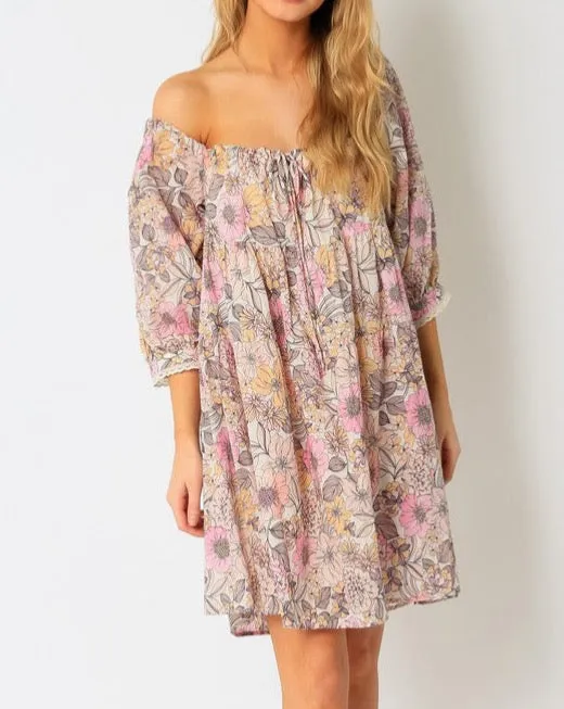 Floral Cotton Babydoll Dress