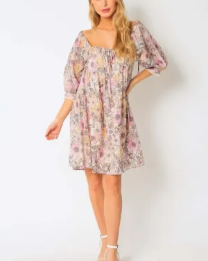 Floral Cotton Babydoll Dress