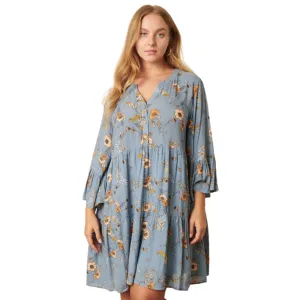 Flower Print Babydoll Dress