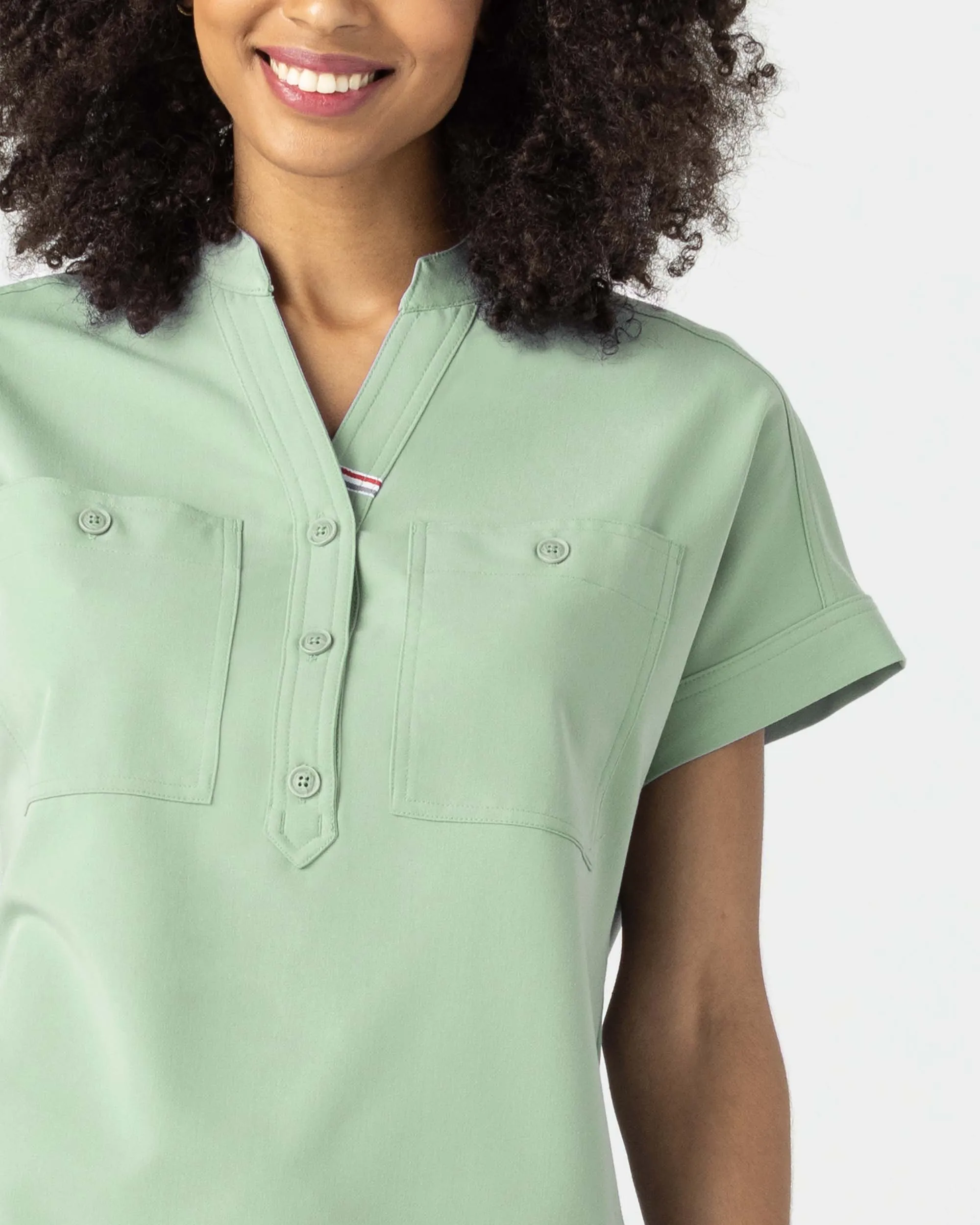 FYSEL® Fiji‎ ‎ Banded Collar Scrub Top
