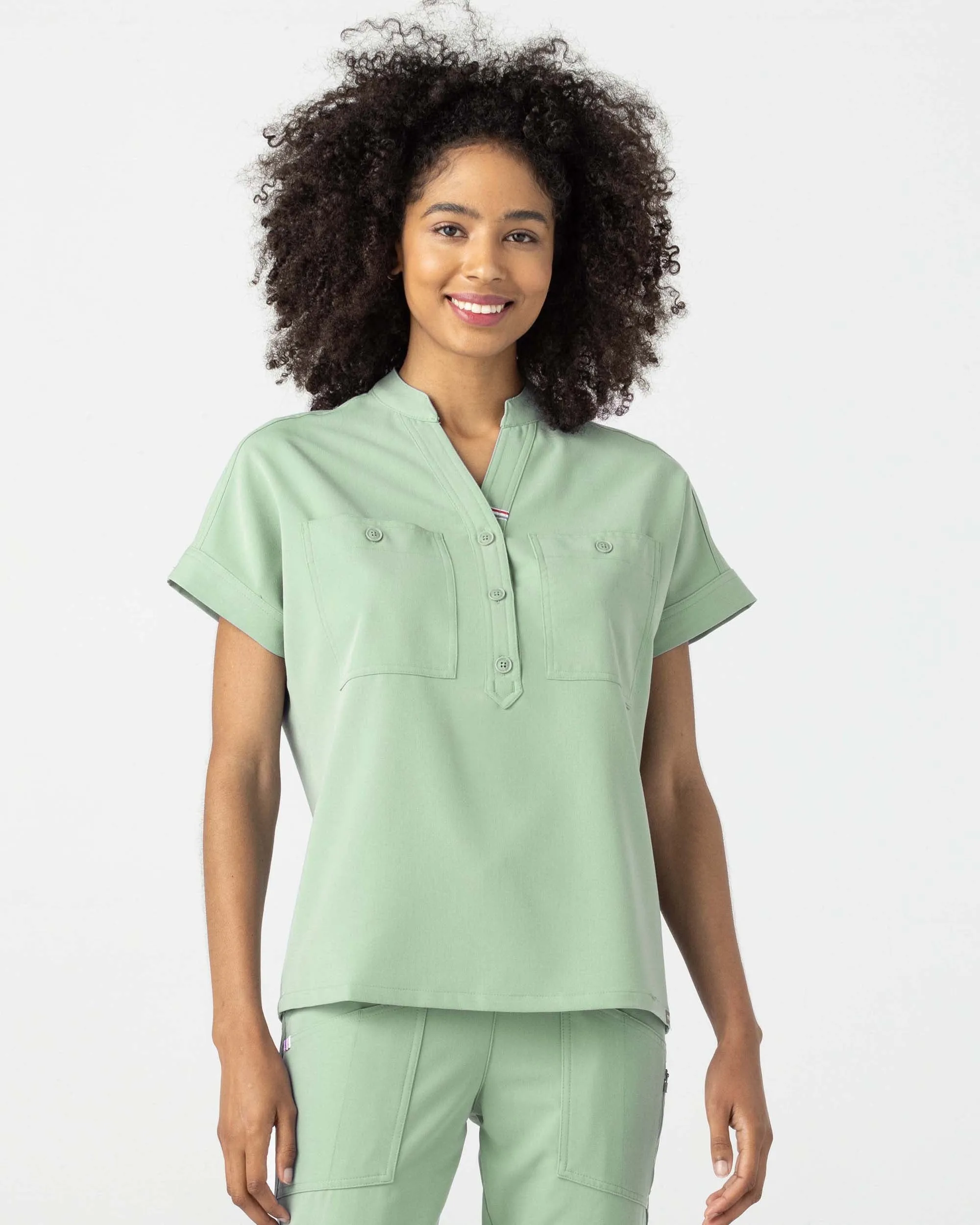 FYSEL® Fiji‎ ‎ Banded Collar Scrub Top