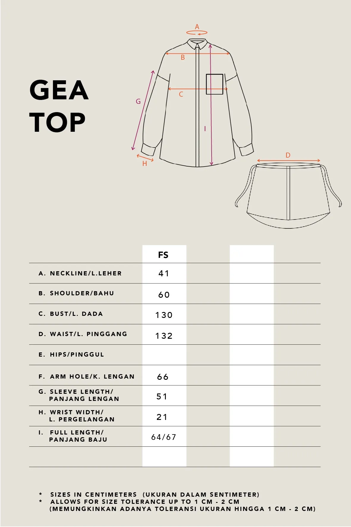 GEA OVERSIZED TOP IVORY