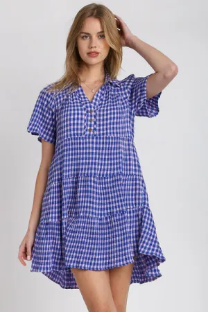Gingham Bliss Babydoll Dress