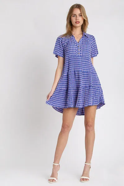 Gingham Bliss Babydoll Dress