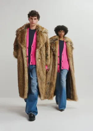 Gratis Faux Fur Coat - Walnut