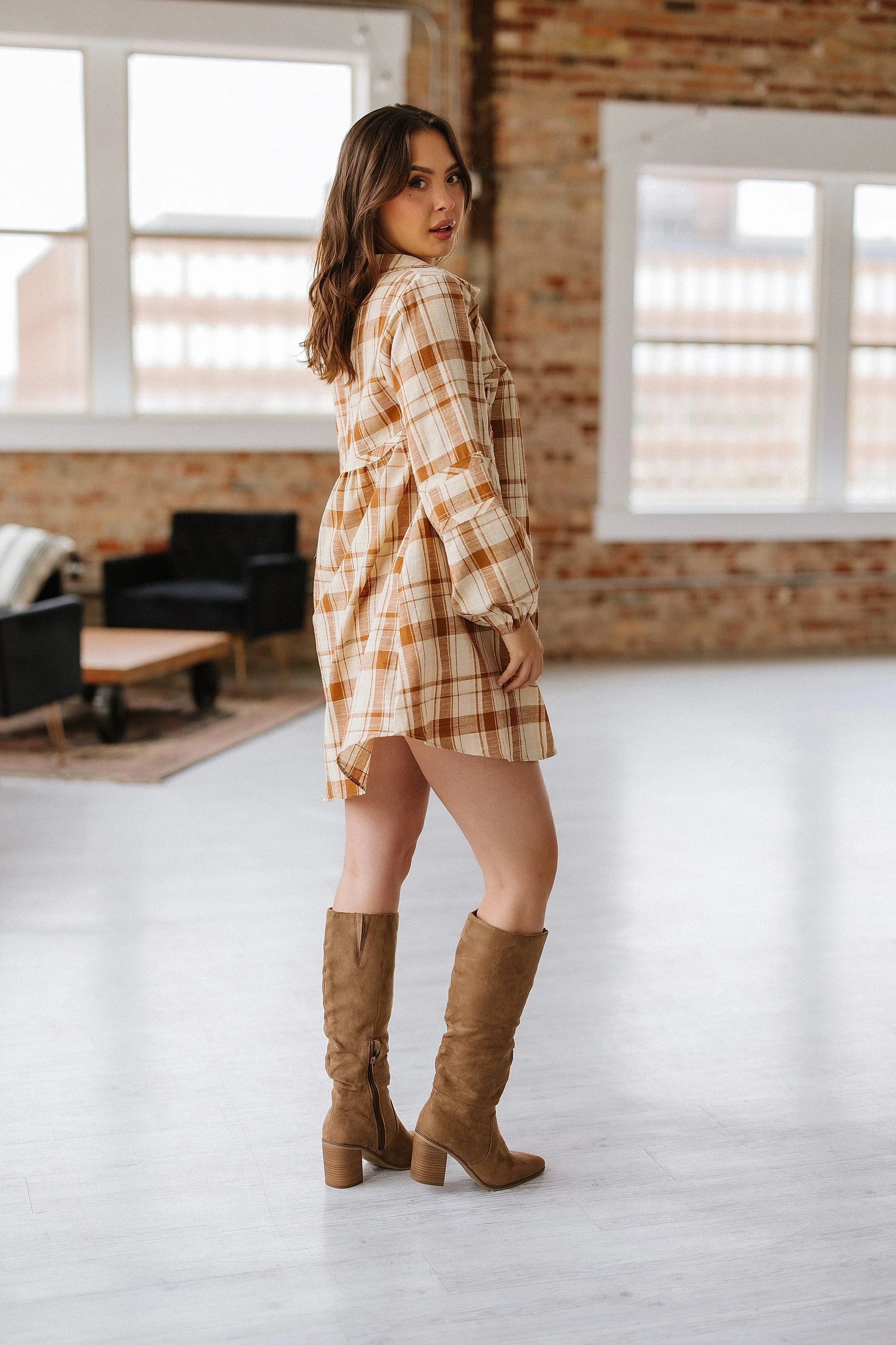 Higley Plaid Babydoll Mini Dress | DROPSHIP