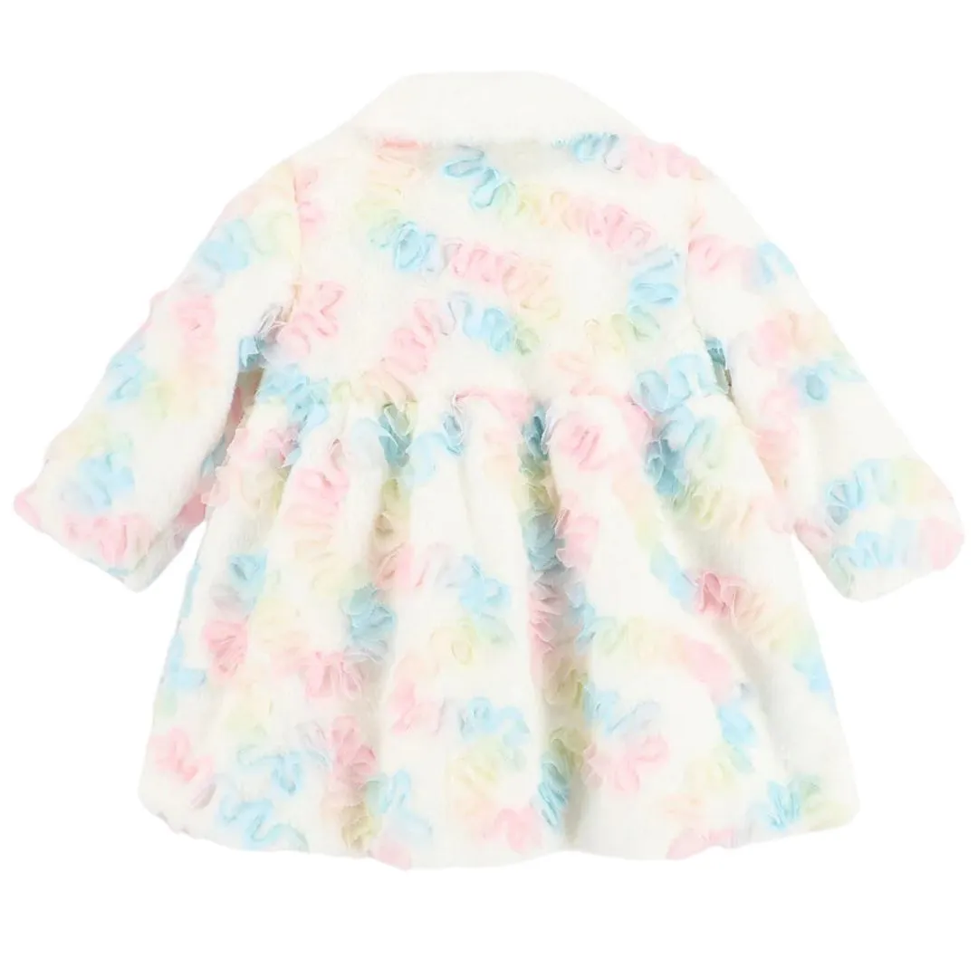 Ivory 'Harmony Pastel' Baby Faux Fur Coat