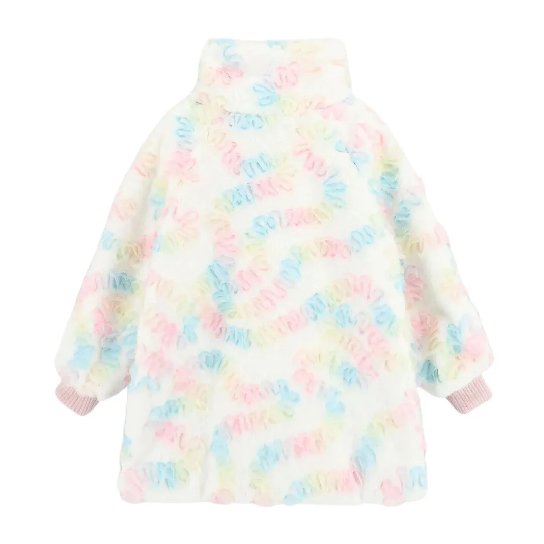 Ivory 'Oscars Pastel' Faux Fur Coat