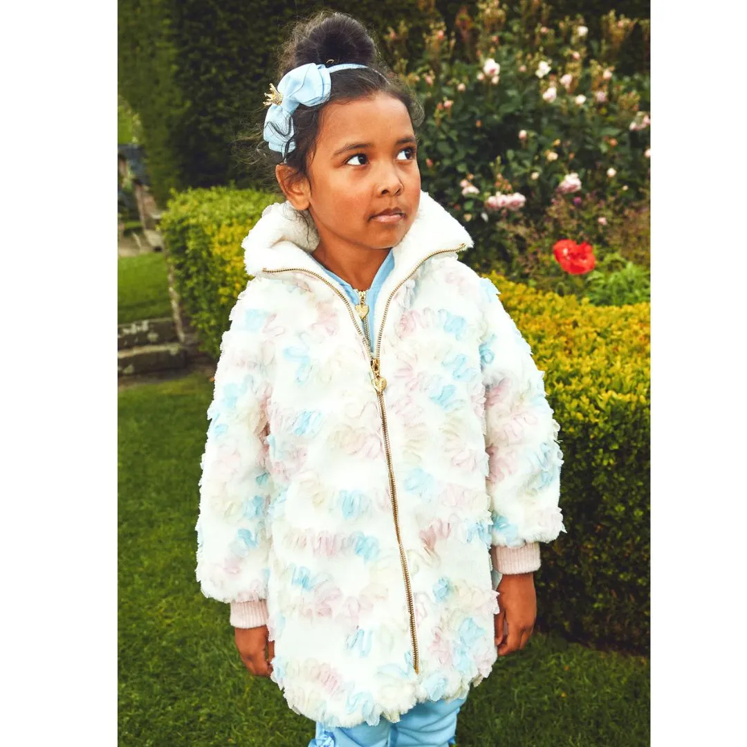 Ivory 'Oscars Pastel' Faux Fur Coat