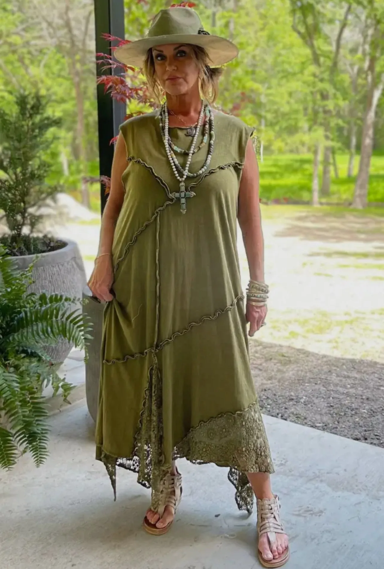 JG- Layer It Up Dress-OLIVE