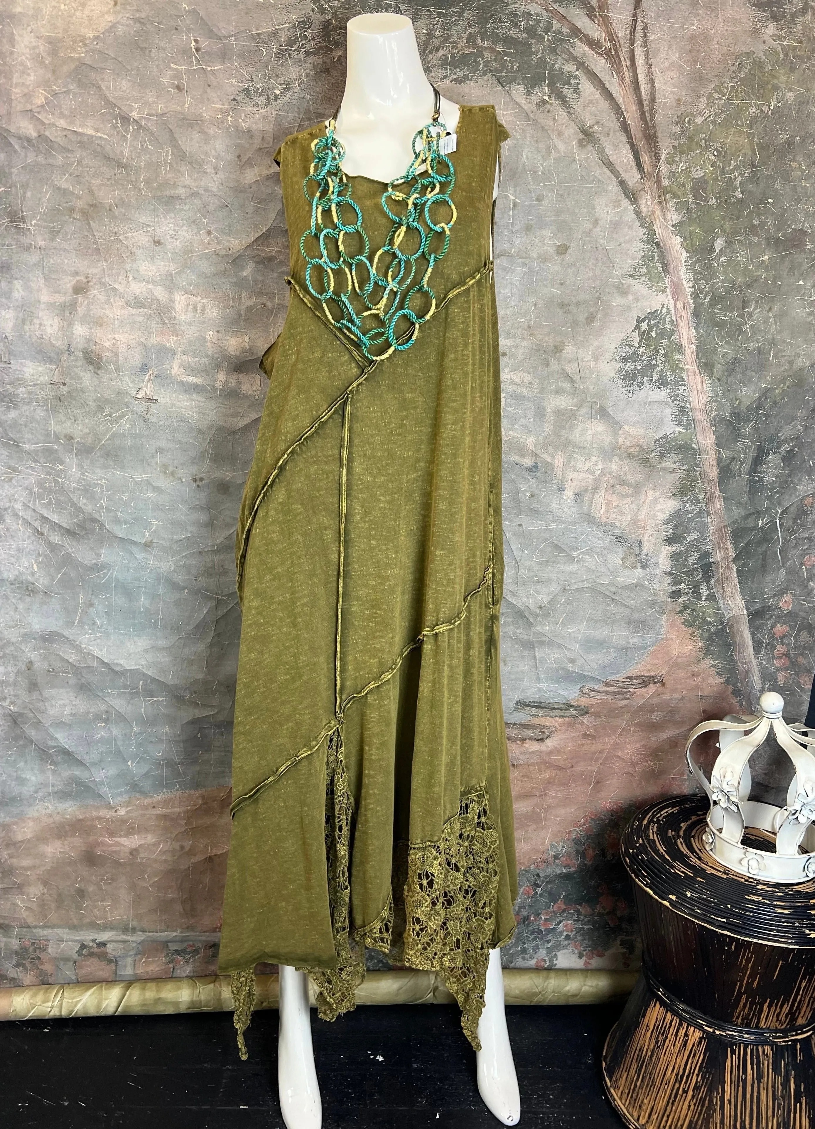 JG- Layer It Up Dress-OLIVE