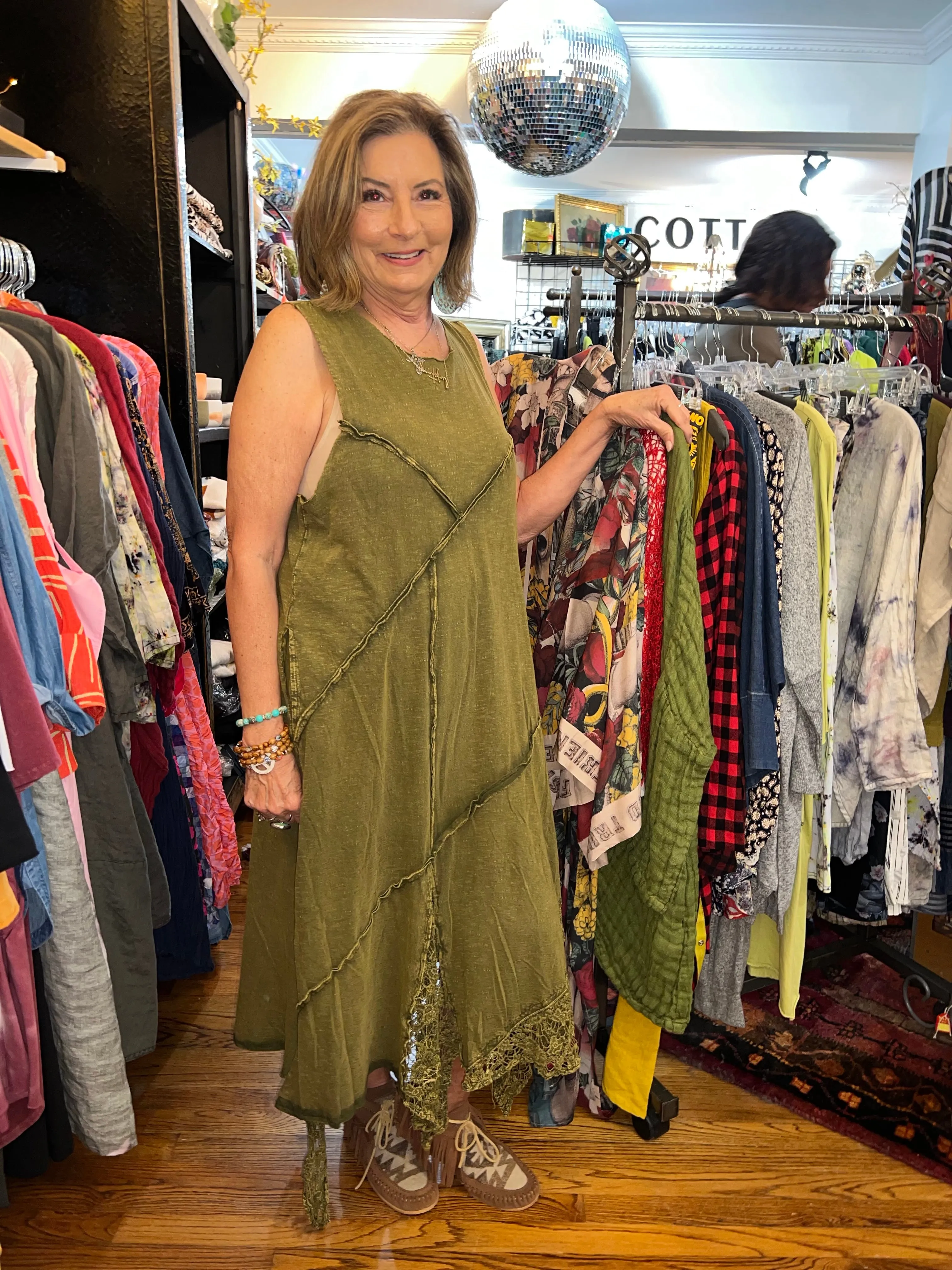 JG- Layer It Up Dress-OLIVE
