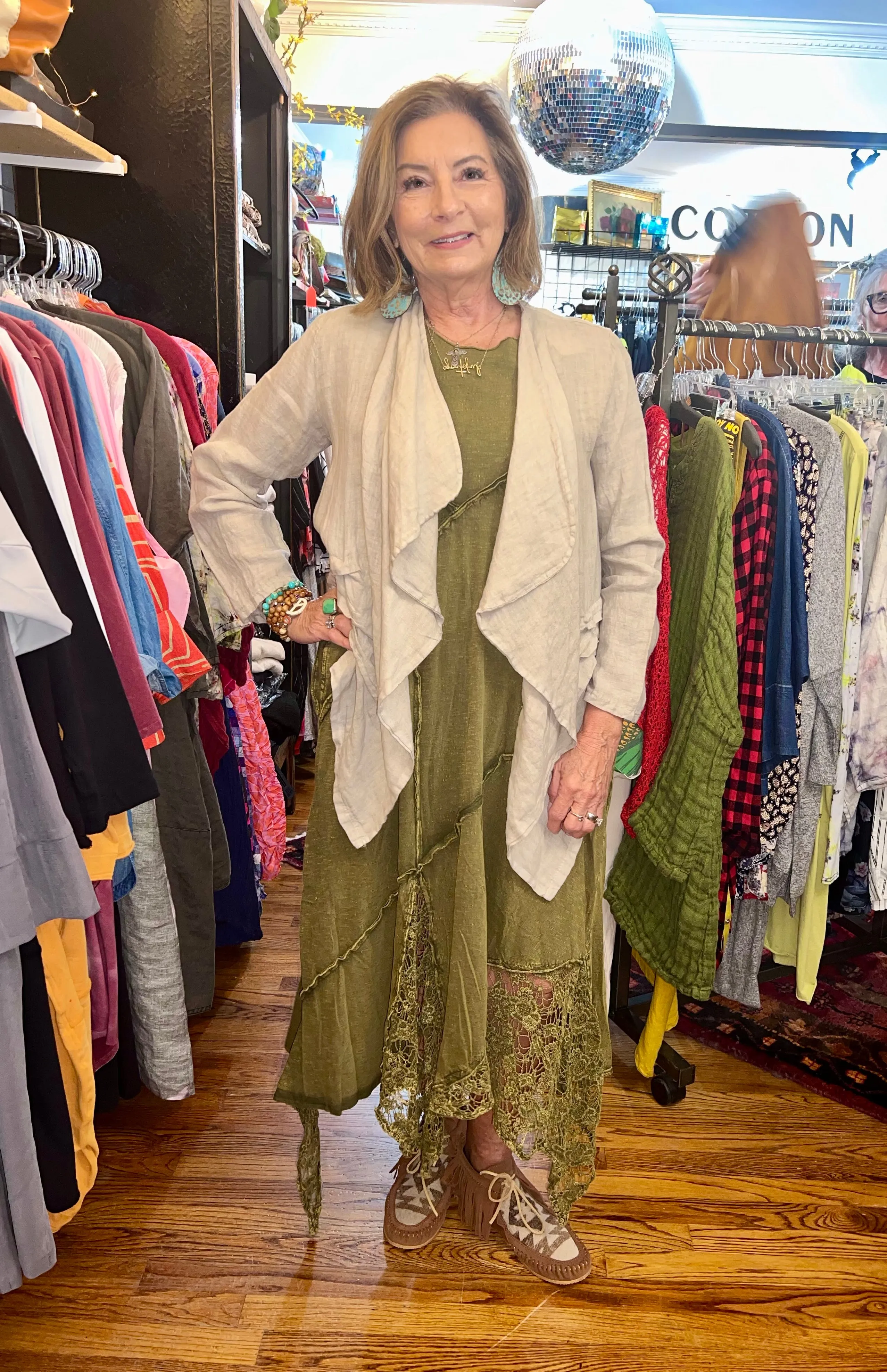 JG- Layer It Up Dress-OLIVE
