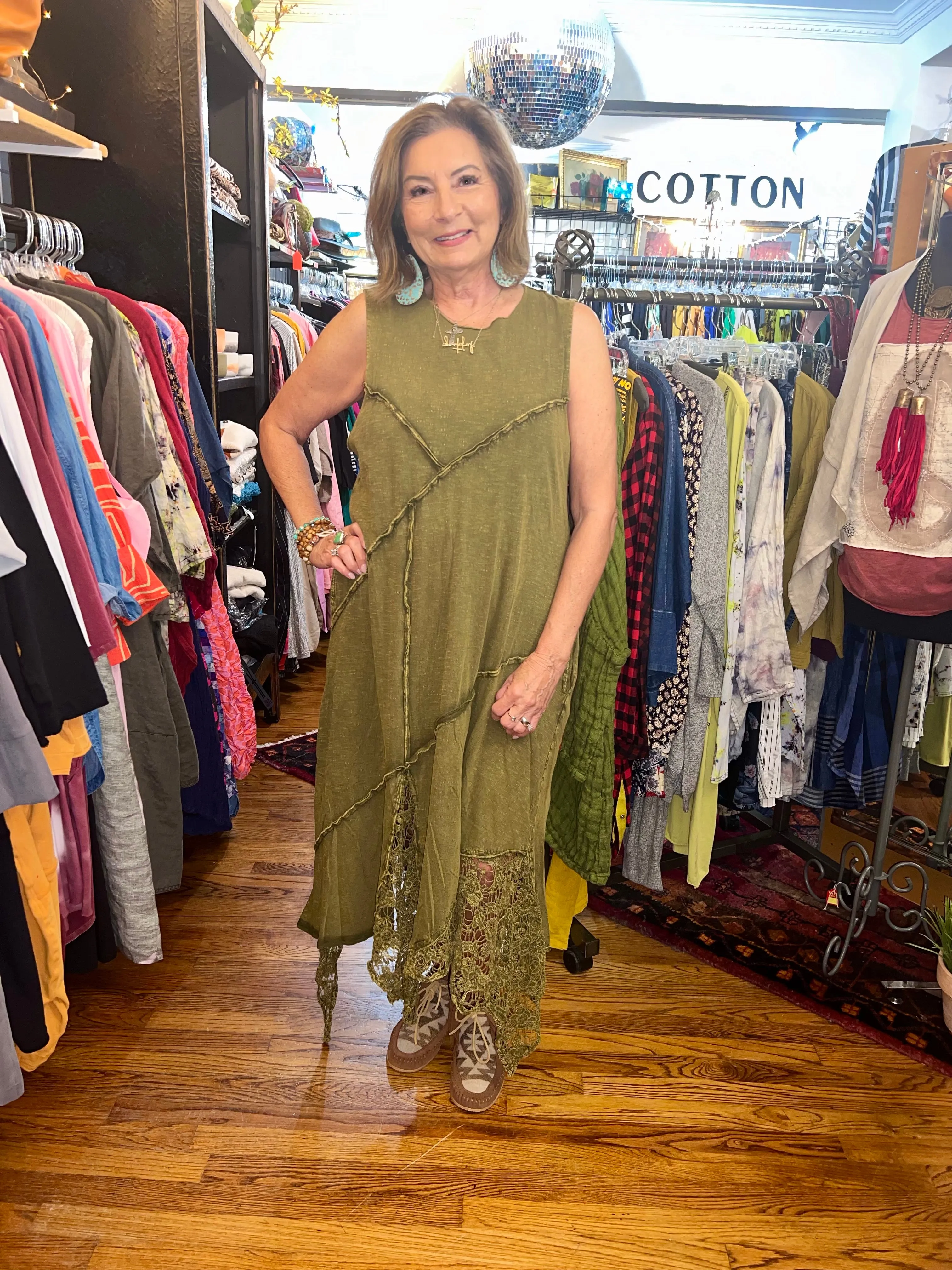 JG- Layer It Up Dress-OLIVE