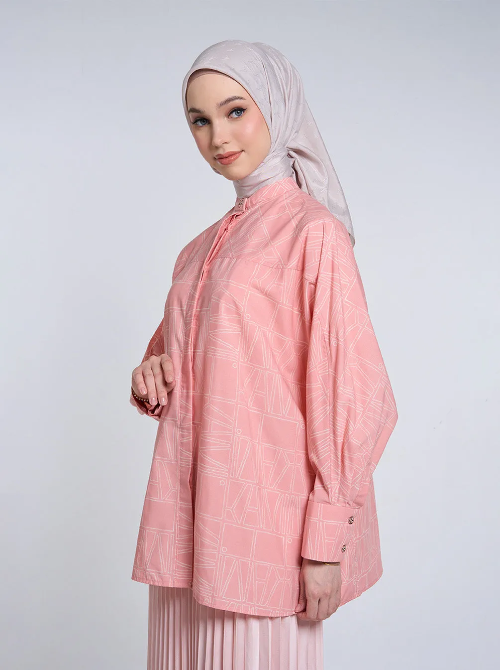KAISYA OVERSIZED TOP BLUSH PEACH