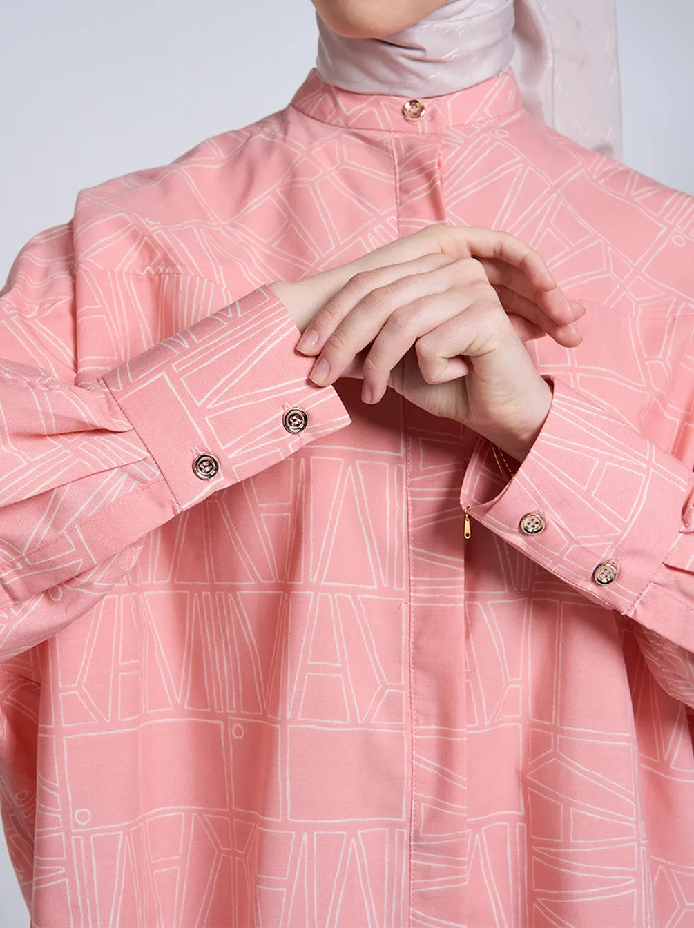 KAISYA OVERSIZED TOP BLUSH PEACH