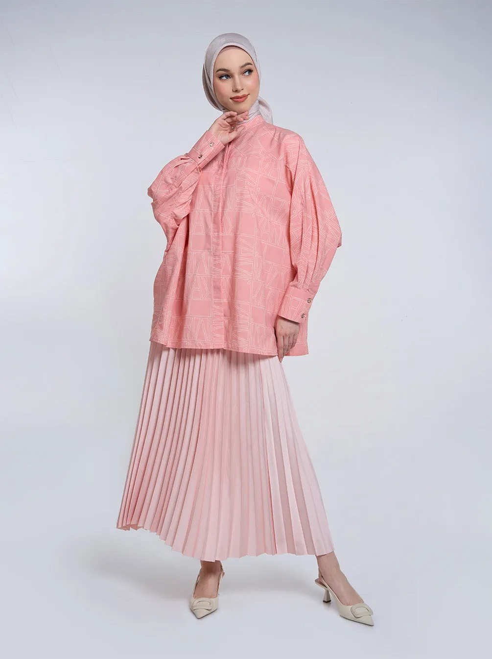 KAISYA OVERSIZED TOP BLUSH PEACH