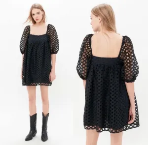 Kimchi Blue Moe Dot Lace Mini Dress